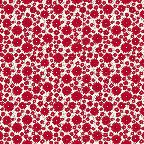 Aunt Grace Goes Scrappy – Garden – Red