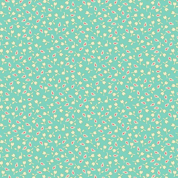 Aunt Grace Goes Scrappy – Tulips – Aqua
