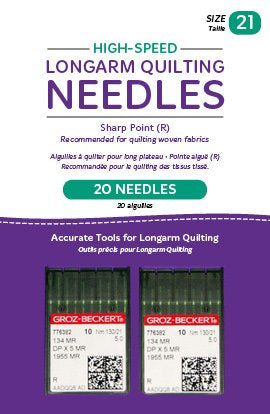 High Speed Longarm Quilting Needles - Sharp Point - Size 21