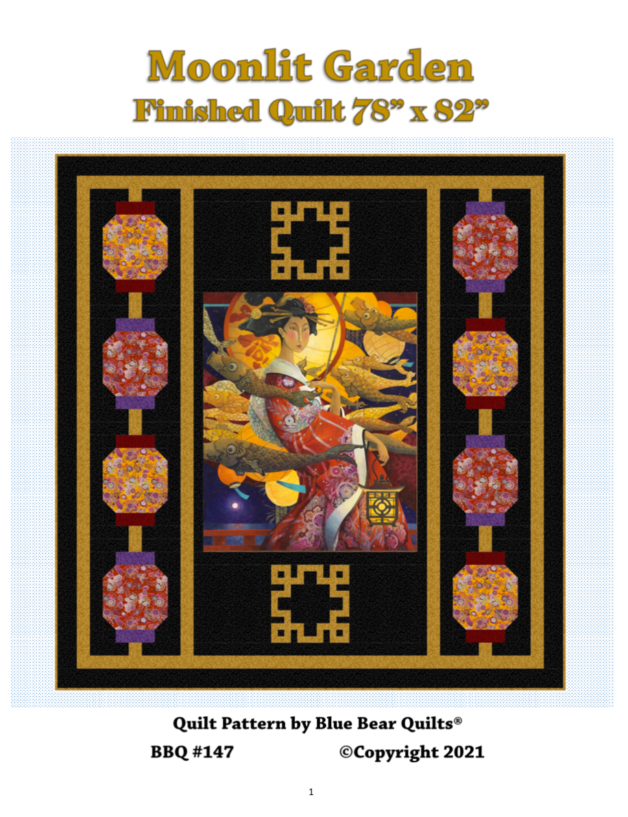 Blue Bear Quilts - Lantern Song - Moonlit Garden Quilt Kit