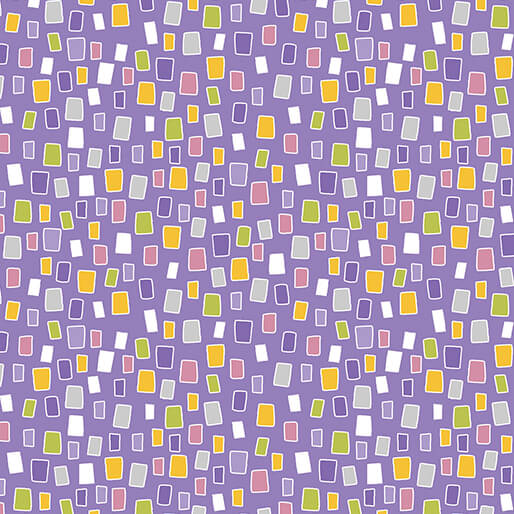 Chalk Baby Flannel - Playful Shapes - Purple