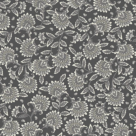 Whimsy Floral 108" - Charcoal