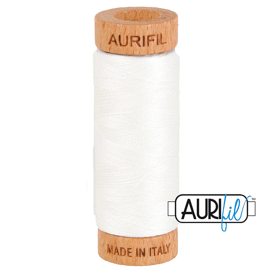 Natural White - 80 wt - Small Wooden Spool