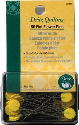 Flat Flower Pins Yellow