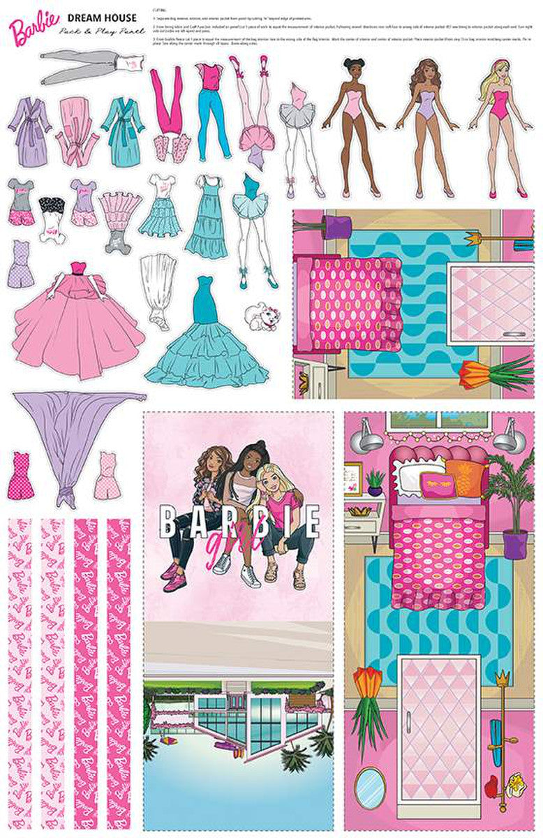 Barbie™ Girl Barbie Dream House Pack and Play - Felt Panel