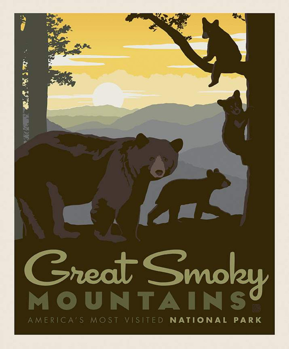 National Parks Poster - Great Smoky Mountains 2