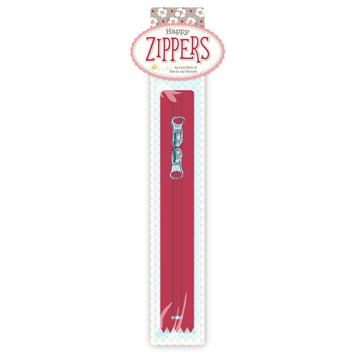 Happy Zipper - Red 16"