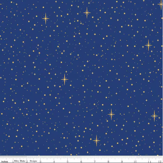 Christmas Wishes - Starry Sky - Blue