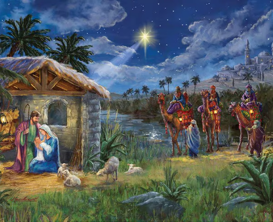 Christmas Wishes Nativity Panel