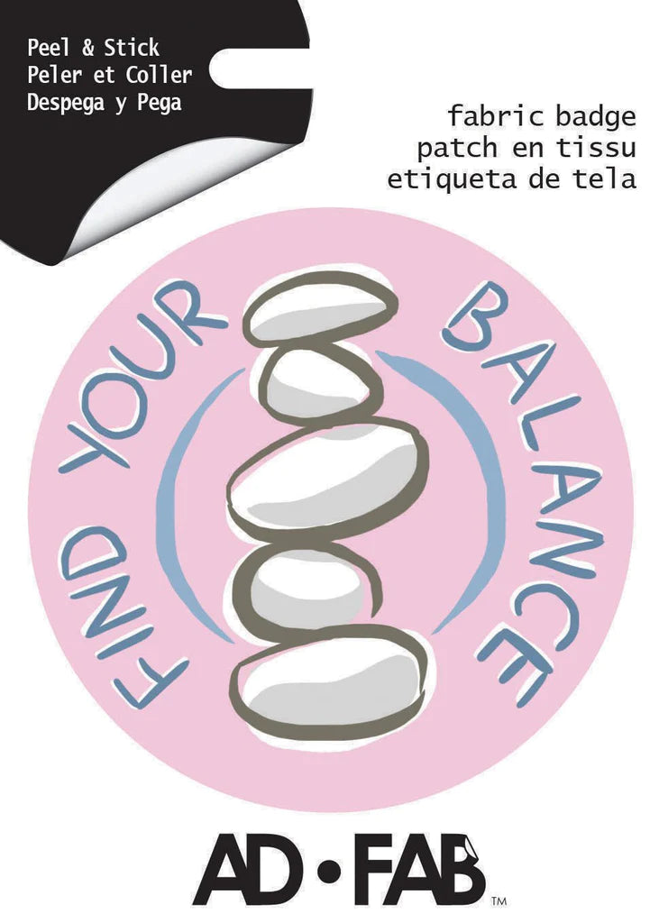 Adhesive Fabric Badge - Find Your Balance