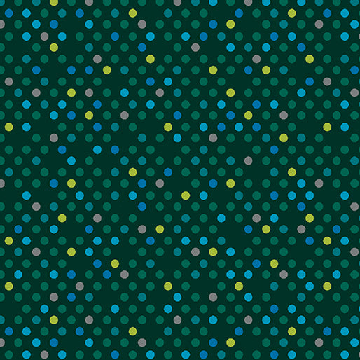 Dazzle Dots - Confetti Drop - Dark Green/Multi