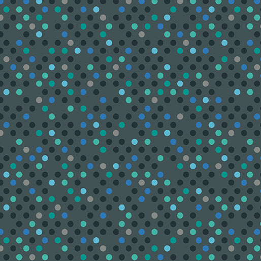 Dazzle Dots - Confetti Drop - Charcoal/Multi