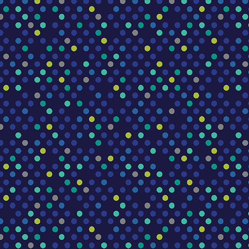 Dazzle Dots - Confetti Drop - Navy/Multi