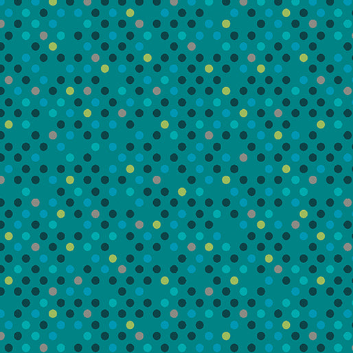 Dazzle Dots - Confetti Drop - Teal/Multi