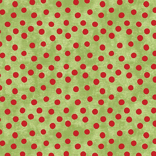 Christmas Spirit - Dot Splendor - Celery/Red