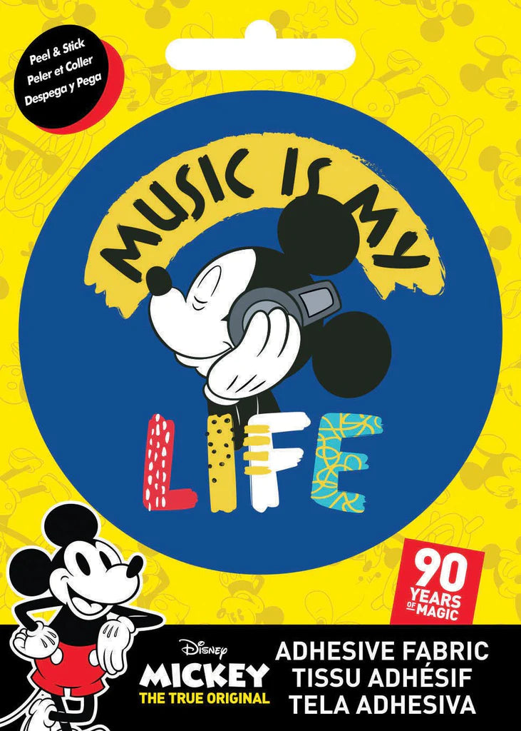 Adhesive Fabric Badge - Mickey Music