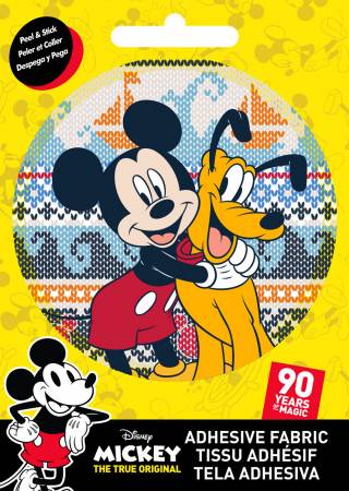 Adhesive Fabric Badge - Mickey and Pluto