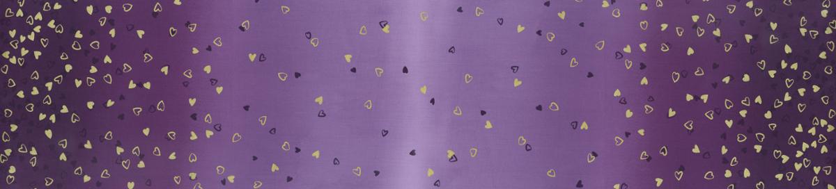 I Heart Ombre - Ombre Hearts - Aubergine Gold Metallic