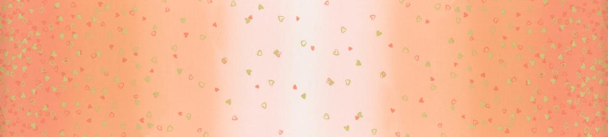 I Heart Ombre - Ombre Hearts - Coral Gold Metallic