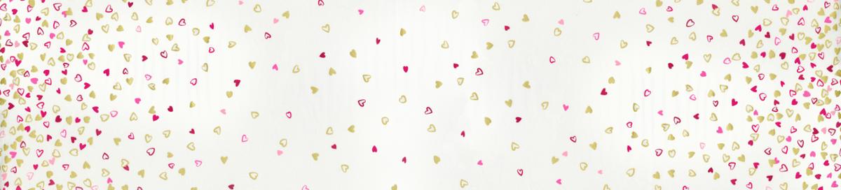 I Heart Ombre - Ombre Hearts - Off White Pink Gold Metallic