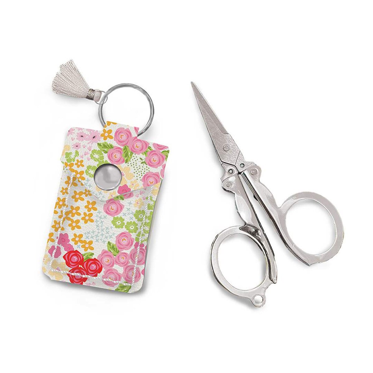 Leather Scissor Pouch - Picnic Florals