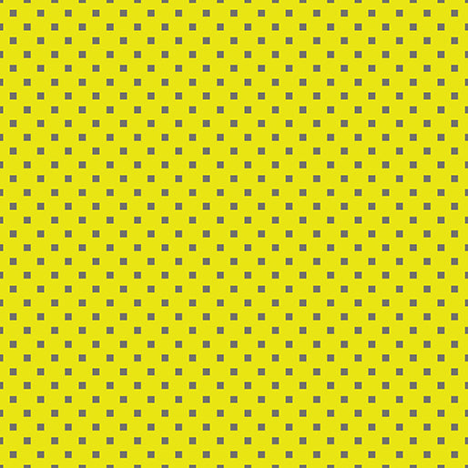 Dazzle Dots - Snazzy Squares - Citron/Grey