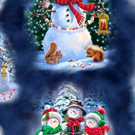 Snowman Holiday - Snowman Vignettes - Navy