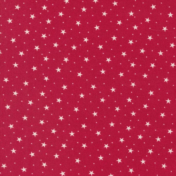 Dear Santa - Snowy Stars - Crimson