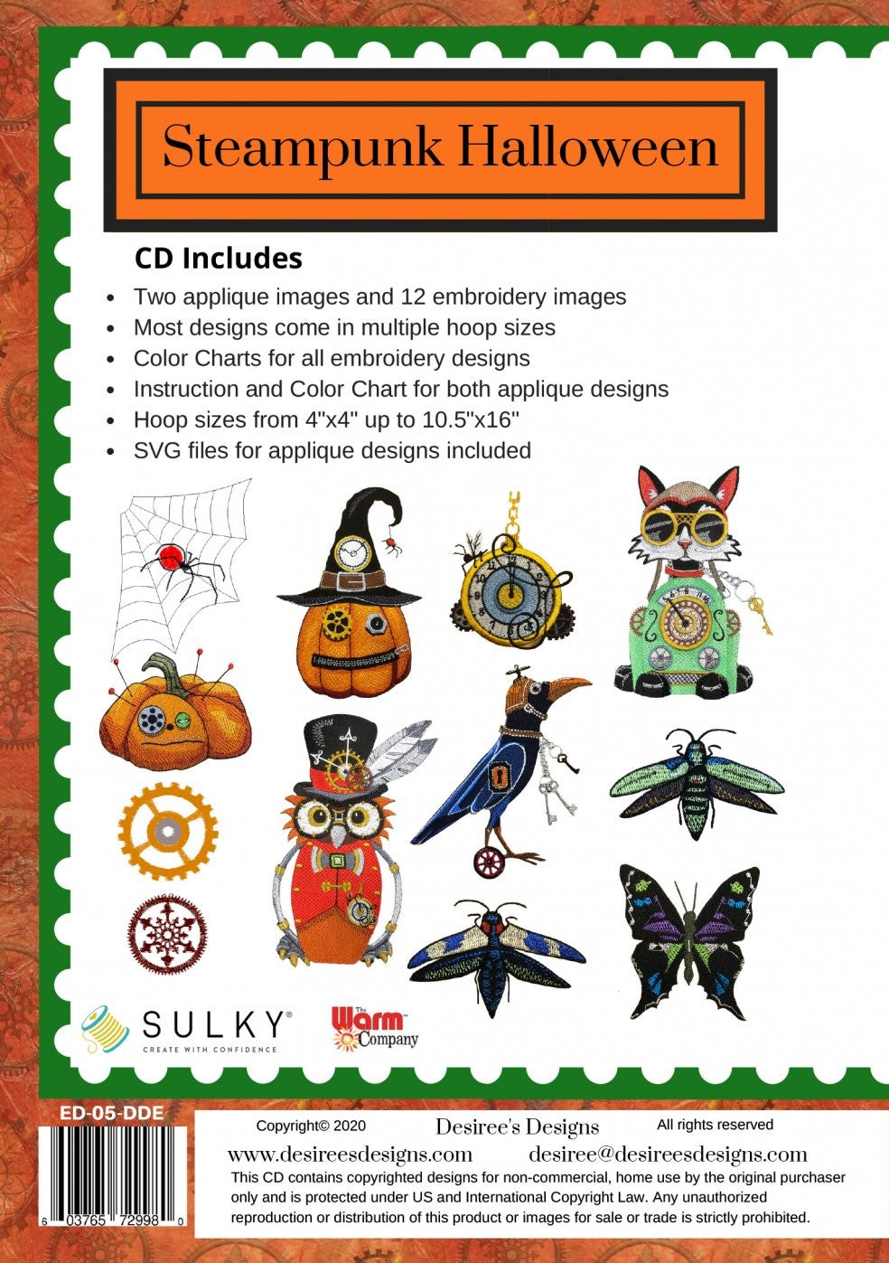 Steampunk Halloween - Embroidery CD