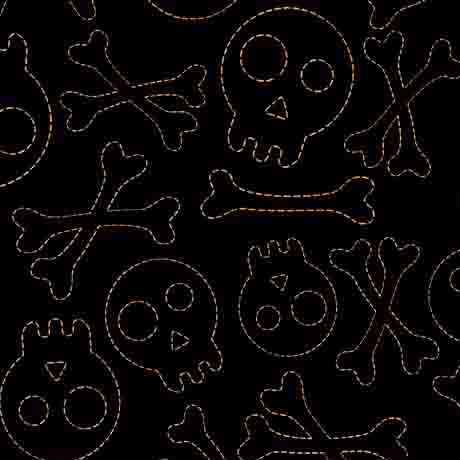 Creepin' It Real - Stitched Skulls - Black