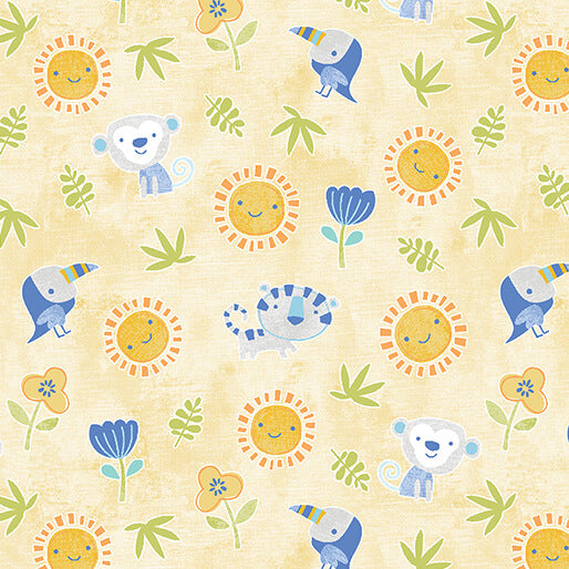 Chalk Baby Flannel - Chalk Sunshine Toss - Light Yellow