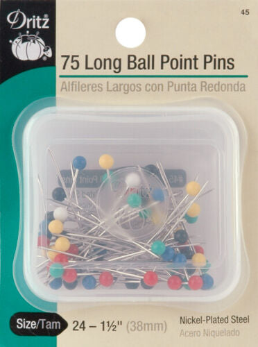 Long Ball Point Pins - Size 24 - 1 1/2"