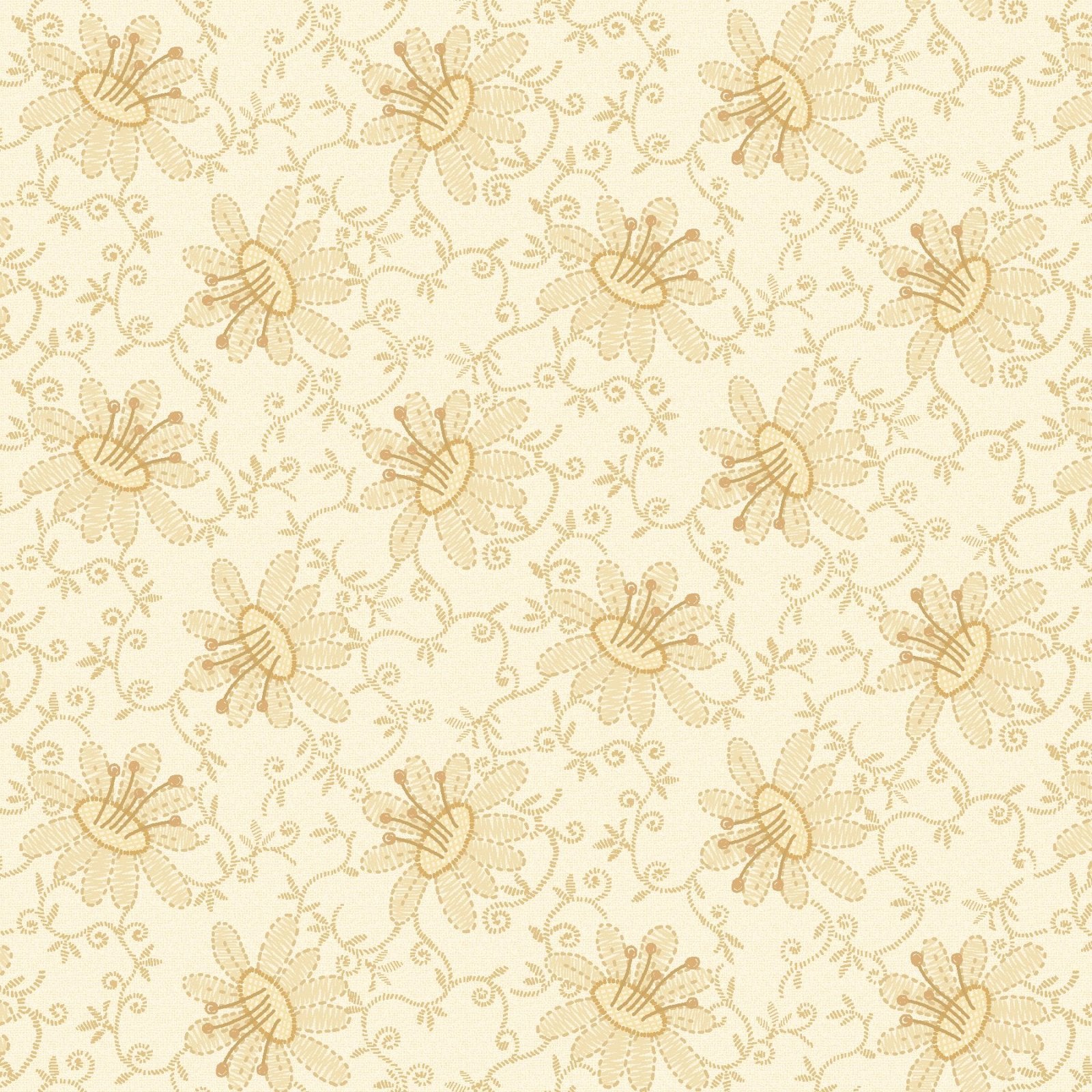 Linen Closet - Lacey Floral - White Wash