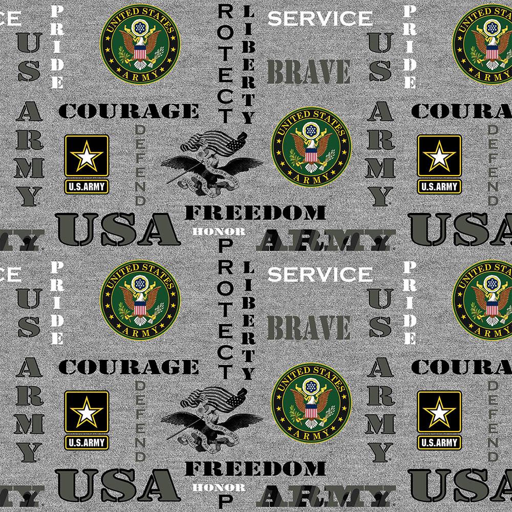 Military Logo - Army Allover - Heather