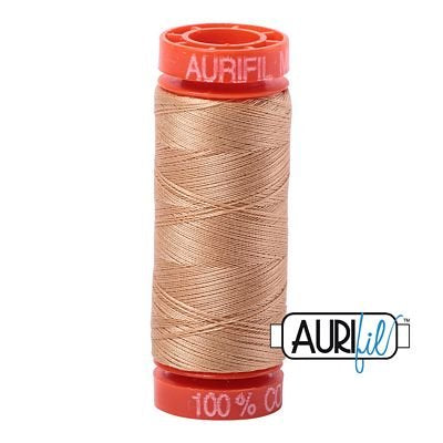 Aurifil 50 wt Cotton Thread - Small Orange Spool - 2318