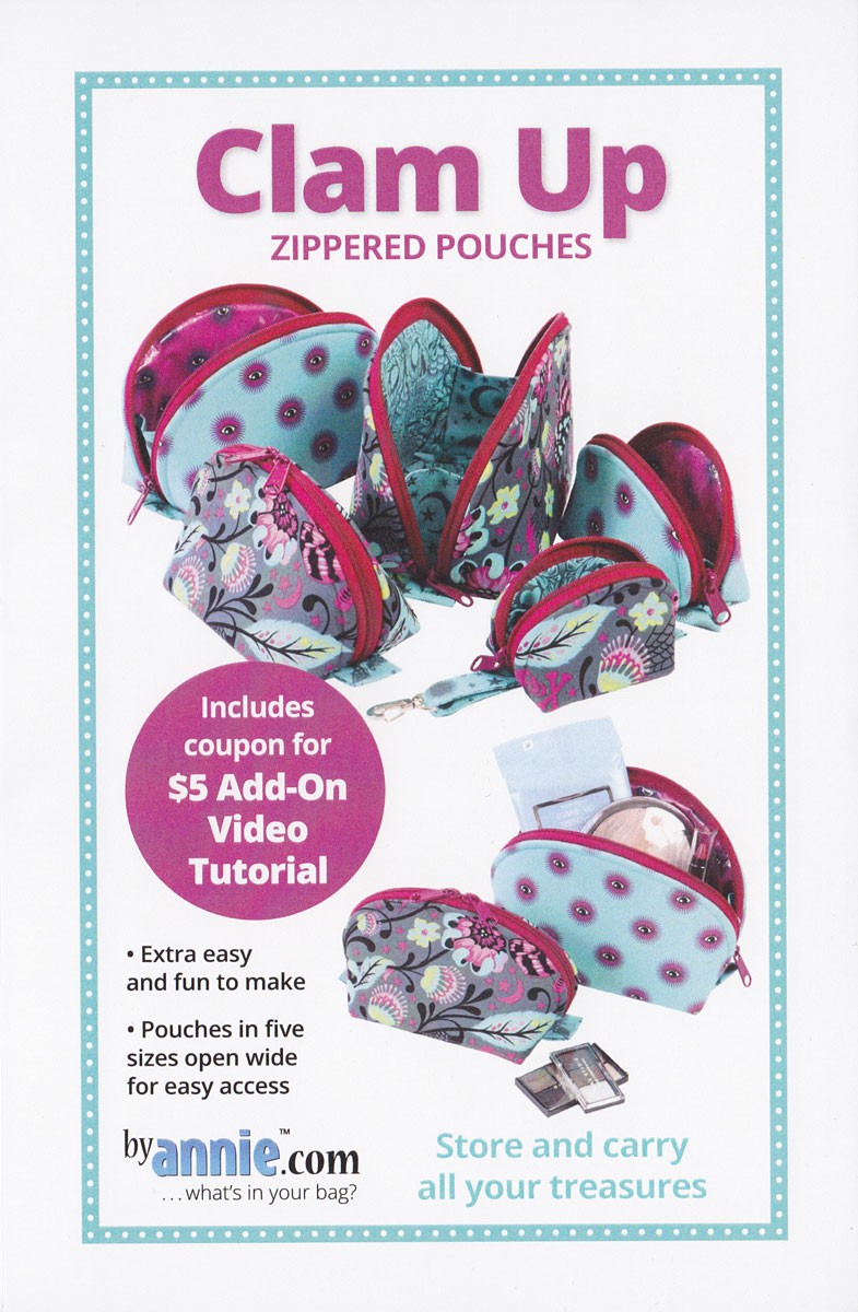 Clam Up Zippered Pouches