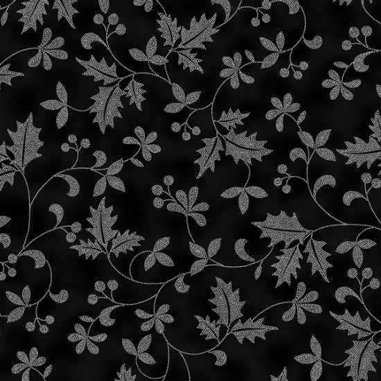 Hoffman Batik - Poised Poinsettia - R7671 - 213-S - Onyx/Silver