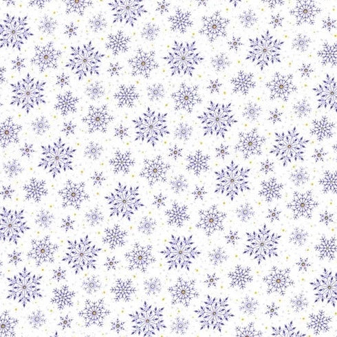 Santa's Night Out - Snowflakes  - White 60"