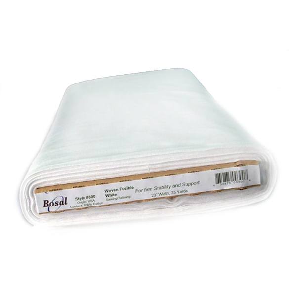 Bosal Fusible Woven Interfacing White 23x25yd FOB: Mi