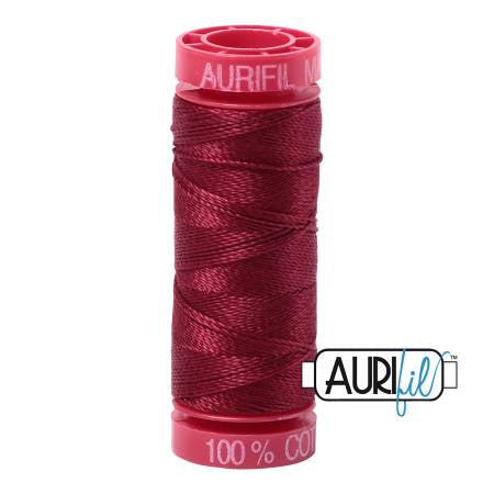 Aurifil 12wt Cotton Thread - Small Red Spool - 2460
