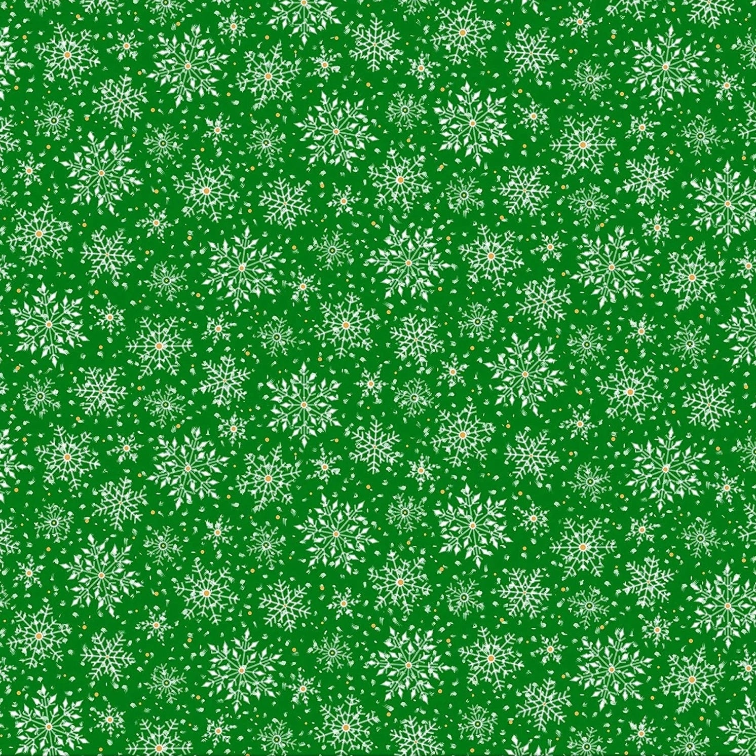 Santa's Night Out - Snowflakes - Green 60"