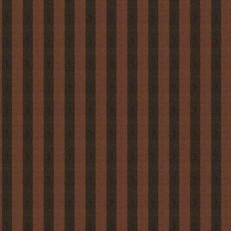 Shot Cotton - Narrow Stripe - Cocoa