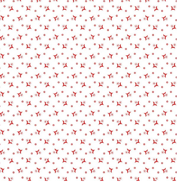 Tiny Calico Flower - Red/White