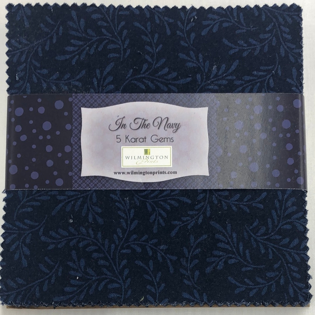 In The Navy Charm Pack 5" Squares