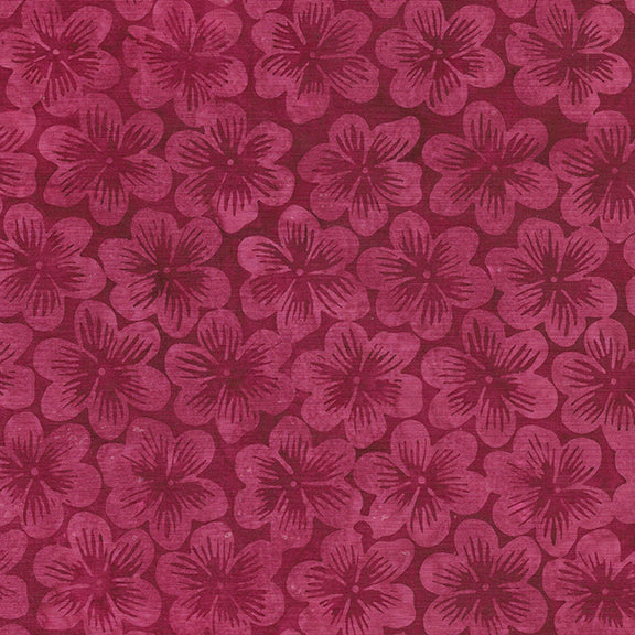 Woodblock Bouquets - Petunia - Raspberry